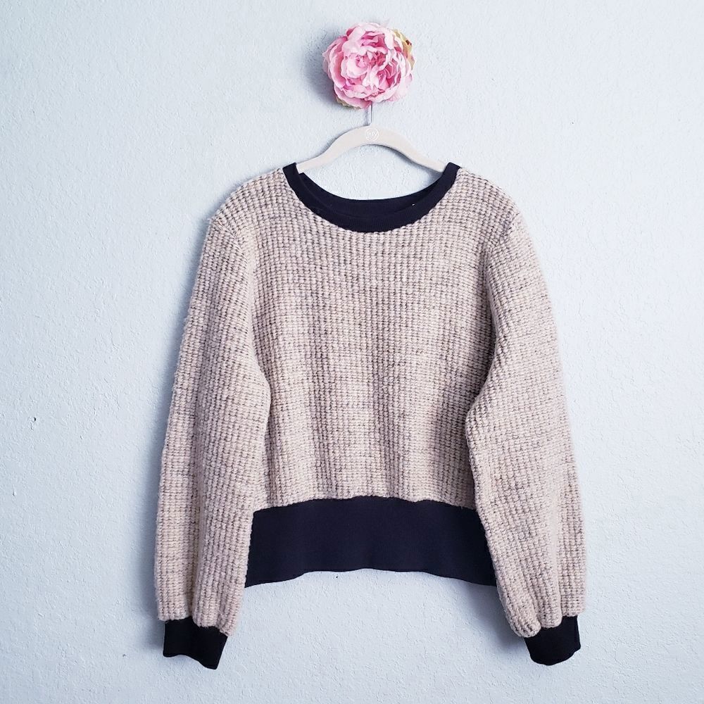 Anthropologie Sita Murt Lamb Wool Blend Crop Sweater